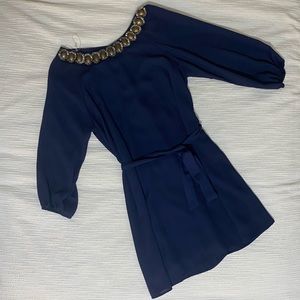 Navy blue long sleeve dress